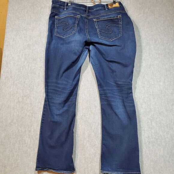 Silver Jeans Womens 22x33 Blue Denim Classic Fit Suki Mid Slim Boot Outdoor - Picture 11 of 12